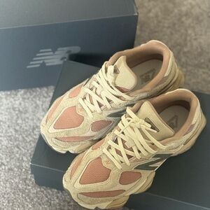 New Balance Cream and Brown Athletic Shoes